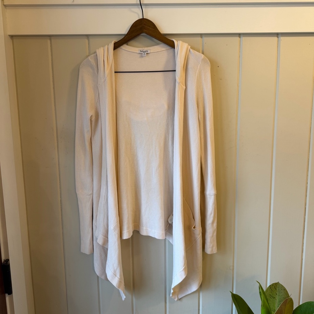 Women’s Splendid Cream Hooded Cardigan, Size Small, Like New
